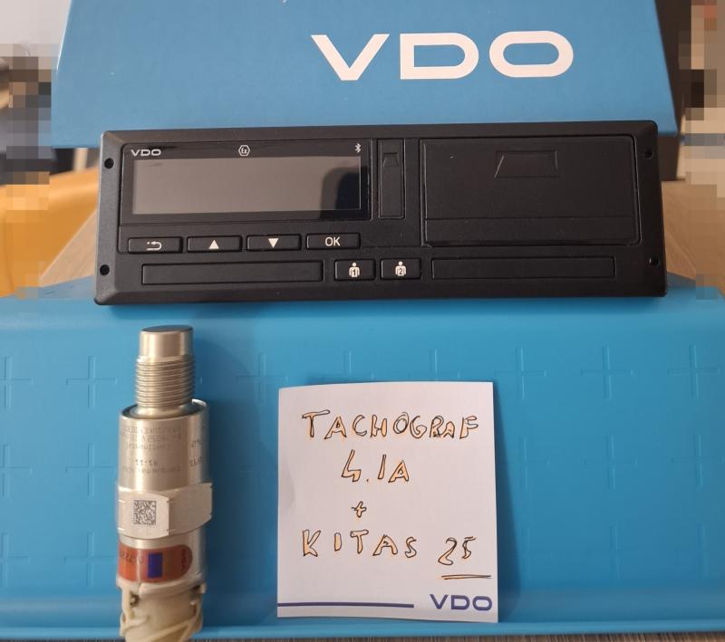 Uzywany tachograf VDO G2V2 z czujnikiem 25 mm